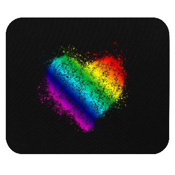 Discover Rainbow Heart Vintage <3 Mouse Pads