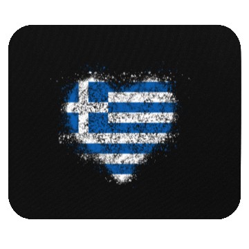 Discover Heart Greek Flag Mouse Pads