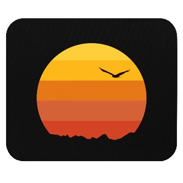 Discover Sunset Bird Silhouette Sun Mouse Pads