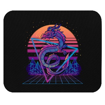 Discover RetroWave Dragon Aesthetic Mouse Pads