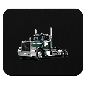 Discover Green Semi Truck Mouse Pads