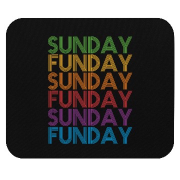Discover Sunday Funday Vintage Rainbow Mouse Pads