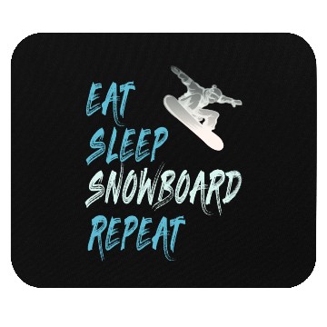 Discover eat sleep snowboard repeat winter sports gift Mouse Pads