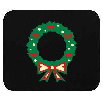 Discover christmas wreath Mouse Pads