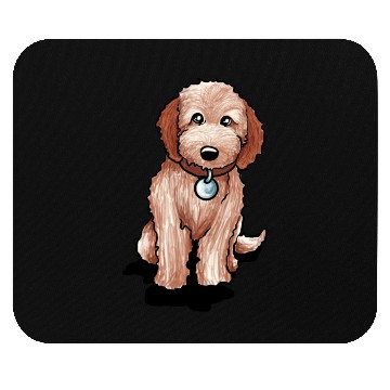 Discover Cute Goldendoodle Puppy Gift Golden Doodle Print Mouse Pads