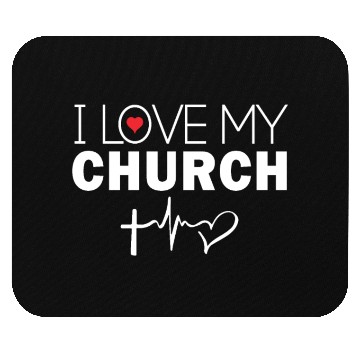 Discover I Love My Church Mouse Pads