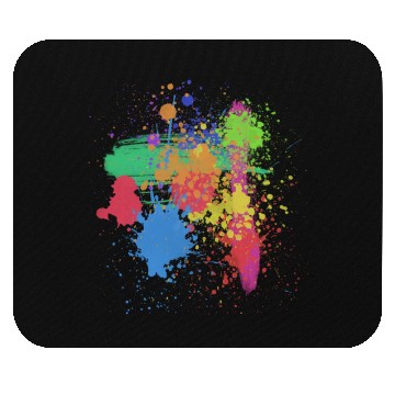 Discover Paint splatters, colorful, happy, creative Mouse Pads