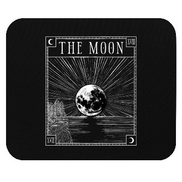 Discover Moon Tarot Card XVIII Occult Witchcraft Gothic Mouse Pads