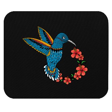 Discover Humming bird hibiscus Mouse Pads