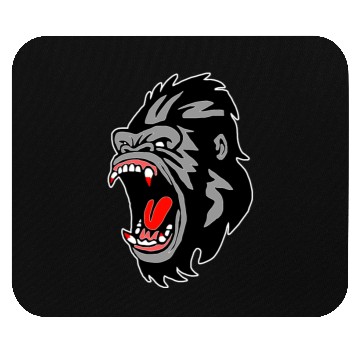 Discover Gorilla Face Angry, Primate, Ape, Monkey Mouse Pads