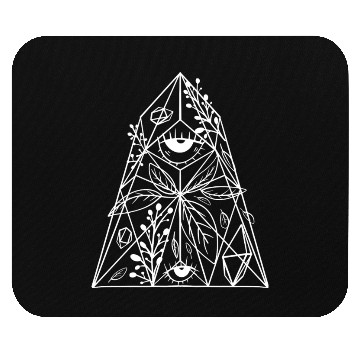 Discover Gemstone crystal diamond floral flowers eye Mouse Pads