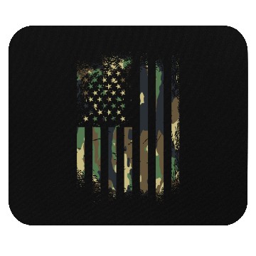 Discover Camouflage Distressed american military Flag Mouse Pads