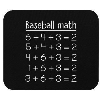 Discover Baseball math 6 4 3 2 Mouse Pads