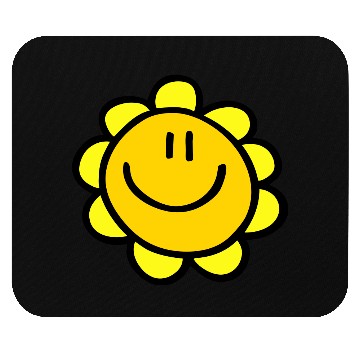 Discover happy smiling sun flower Mouse Pads