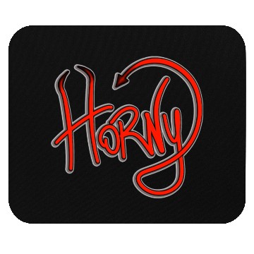 Discover Horny Devil Funny Horns Pun Mouse Pads