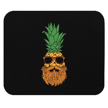 Discover Pineapple Bearded Man Fruit Hawaii Mustache Gift Mouse Pads