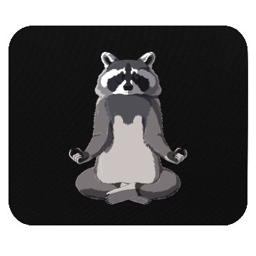 Discover Meditate Raccoon Mouse Pads