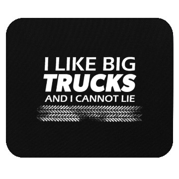 Discover I like big monster trucks l Tire tracks Mouse Pads