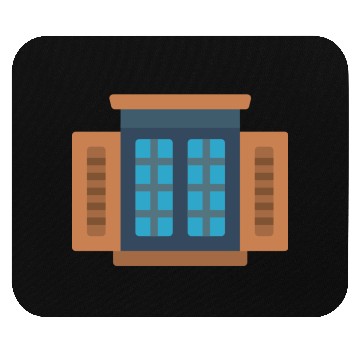 Discover Geometric Cabin Window Design Mouse Pads