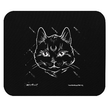Discover Gothic Moon Cat4 Mouse Pads