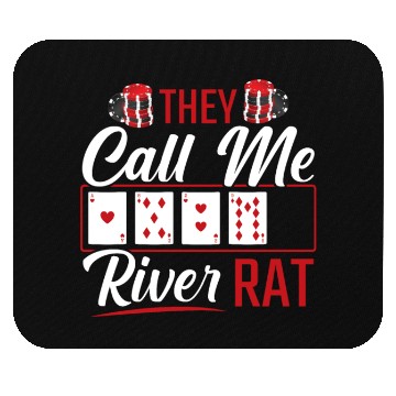 Discover River Rat Funny Poker Player Texas Holdem Lucker Mouse Pads