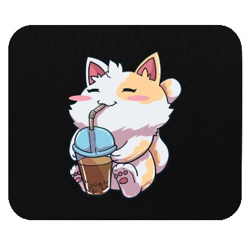 Discover Cat Bubble Tea Anime Mouse Pads
