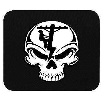 Discover Lineman Skull Mouse Pads