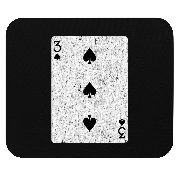 Discover three of spades playing card Mouse Pads