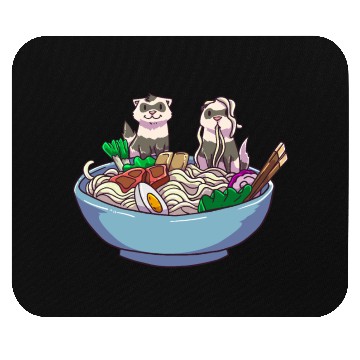 Discover Ramen Ferret Anime Mouse Pads