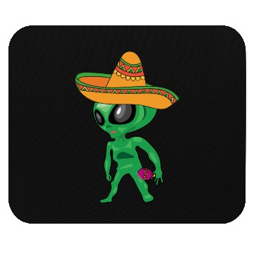 Discover VIVA MEXICO QUE PASA CINCO DE MAYO GREEN ALIEN FUN Mouse Pads