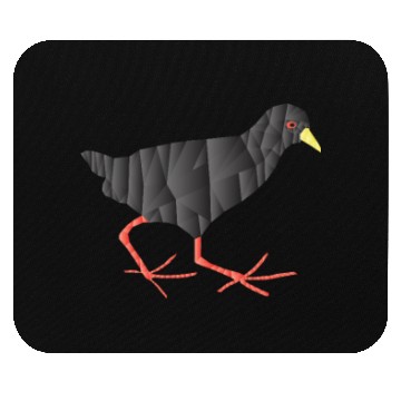 Discover Black Crake Low Poly Abstract Geometric Mouse Pads