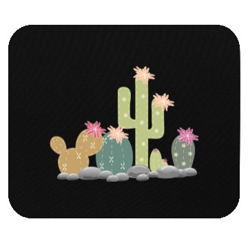Discover Cactus rock garden with different cacti Mouse Pads