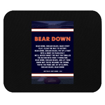 Discover Bear Down Lyrics Poster Mouse Pads