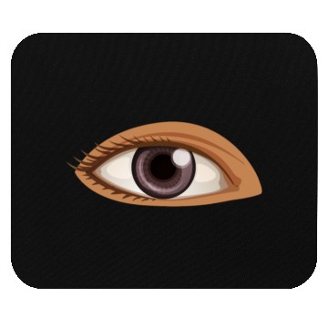 Discover brown eye illustration vintage geek abstract Mouse Pads