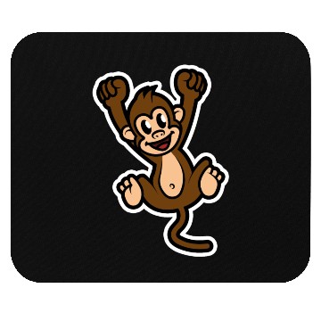 Discover Brown Monkey - Cartoon Animals - Cartoon Island Mouse Pads