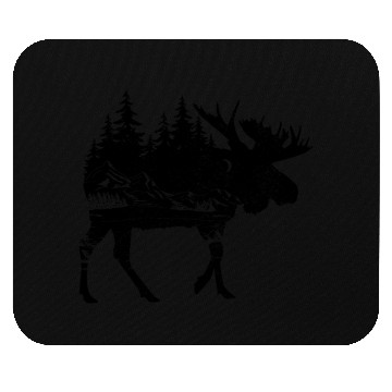 Discover Moose Nature Mountains Hiking Camping Hunter Gift Mouse Pads