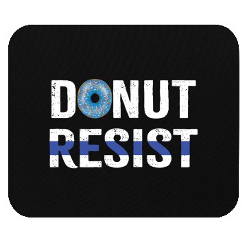 Discover Police Officer Donut Resist Thin Blue Line Cop Mouse Pads