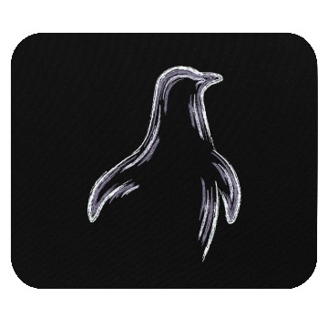 Discover Penguin Chalk Drawing Mouse Pads