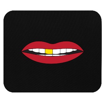 Discover Gold Tooth Mouth Mouse Pads
