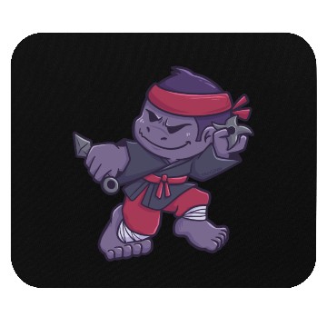 Discover Gorilla Monkey Ninja Samurai gift Mouse Pads