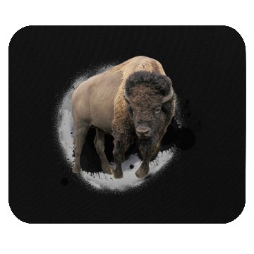 Discover Bison Buffalo Cattle Design Illustration Gift Mouse Pads