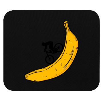 Discover banana downhill Biker Mouse Pads