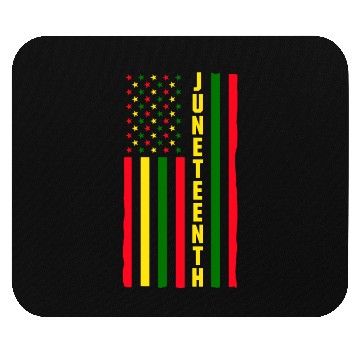 Discover Juneteenth Color Flag Black African American Flag Mouse Pads