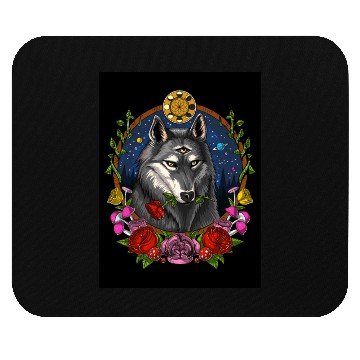 Discover Psychedelic Wolf Mouse Pads