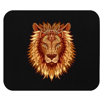 Discover Lion head mandala Mouse Pads