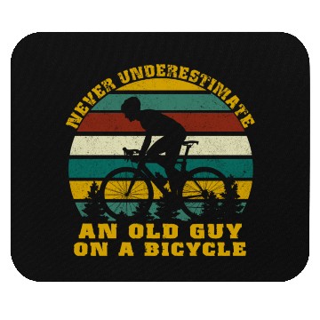 Discover Never Underestimate An old Guy On A Bicycle Mouse Pads