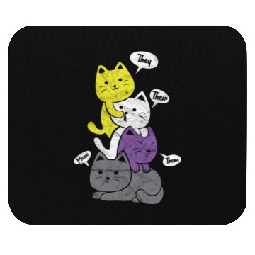Discover Non Binary Cats They Their Meow Them Mouse Pads