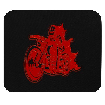 Discover Street Skeleton Riding Bicycle Design Mouse Pads