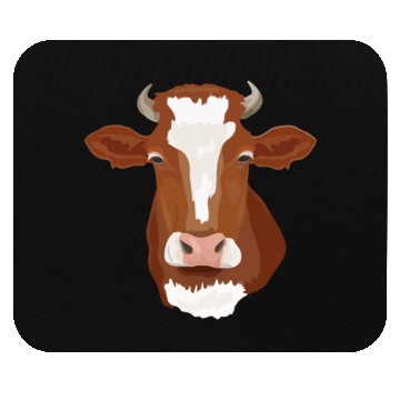 Discover Brown Cow Head Realistic Mouse Pads