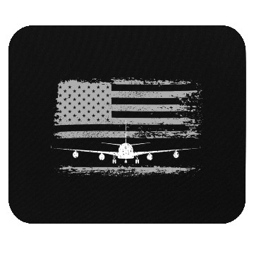 Discover US Flag Airplane Patriotic American Pilot Mouse Pads